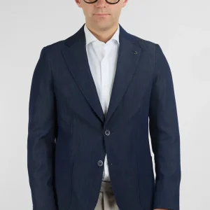 Giacca Effetto Chambray Ultra Sottile | Jeans