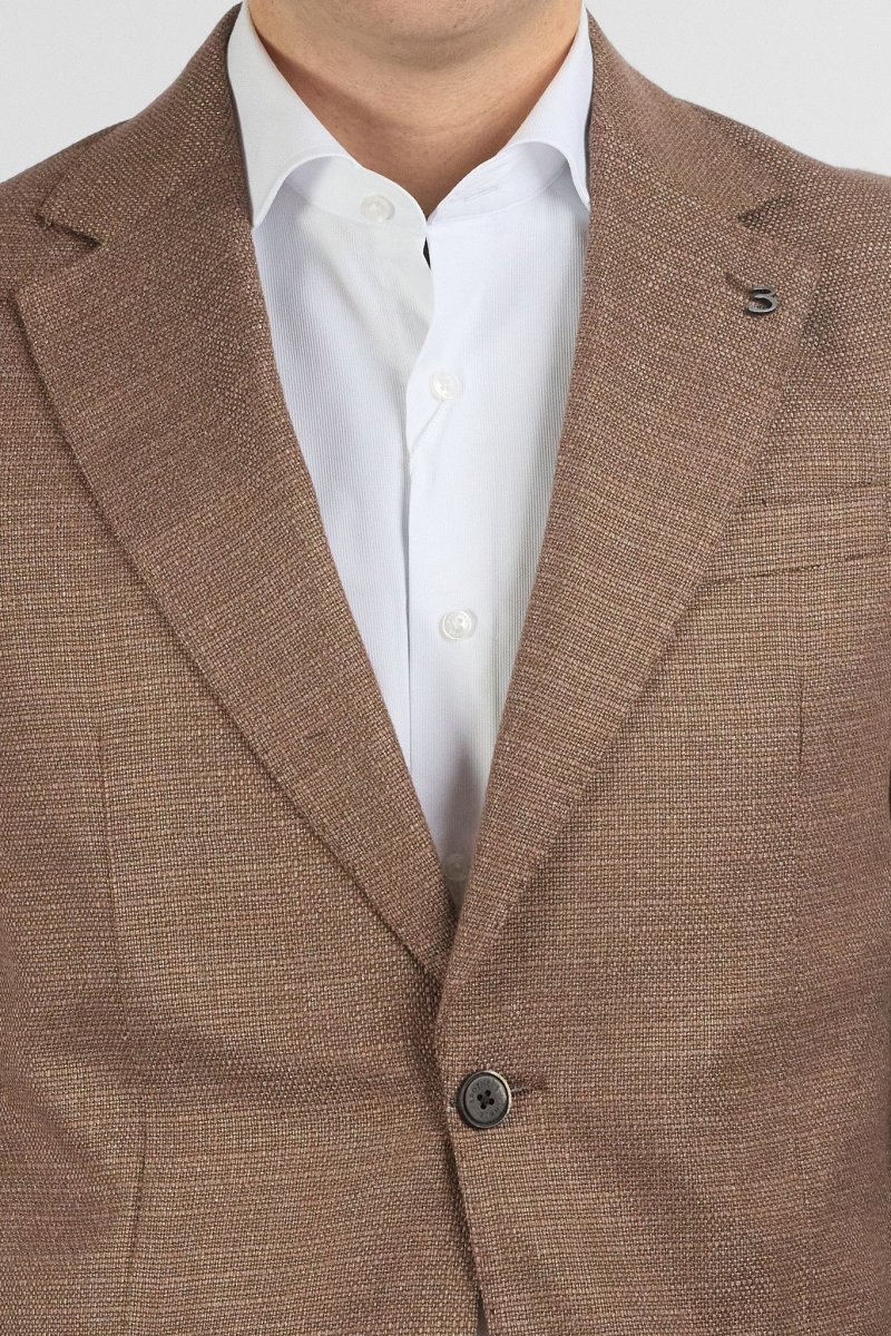 Giacca Lavorata Effetto Canapa EMA06 | Fango - immagine 4