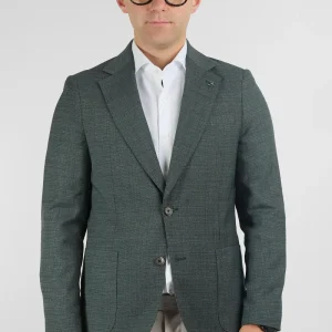 Giacca Lavorata Effetto Canapa EMA06 | Verde