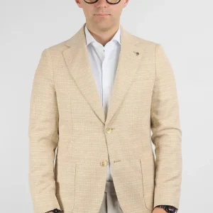 Giacca Lavorata Effetto Canapa EMA06 | Beige