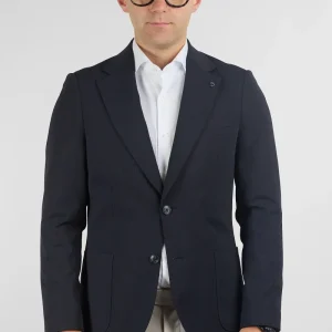 Giacca Jersey Elasticizzata | Blu