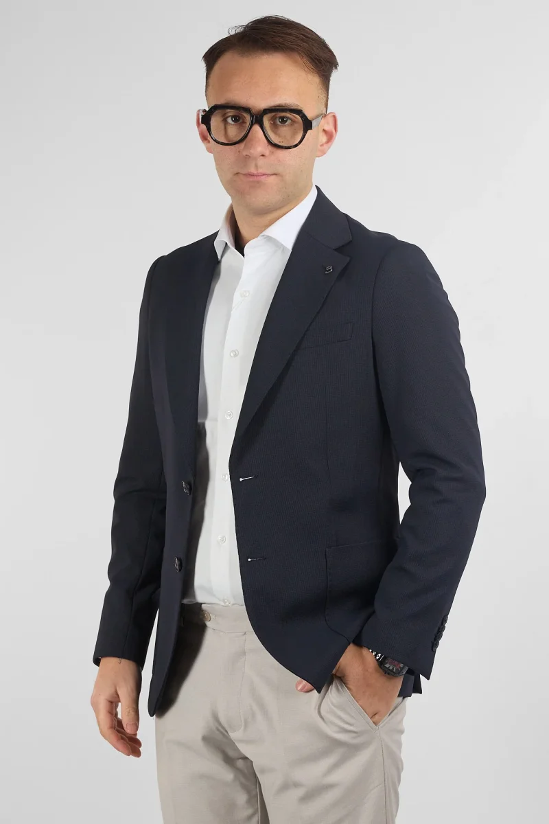 Giacca Jersey Elasticizzata | Blu - immagine 3