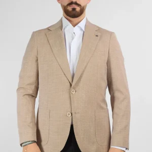 Giacca Occhio di Pernice | Beige