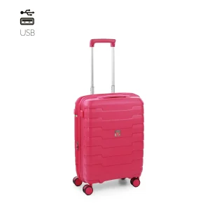 SKYLINE Usb TROLLEY CABINA ESPANDIBILE 55 x 40 x 20/25 CM Amarena