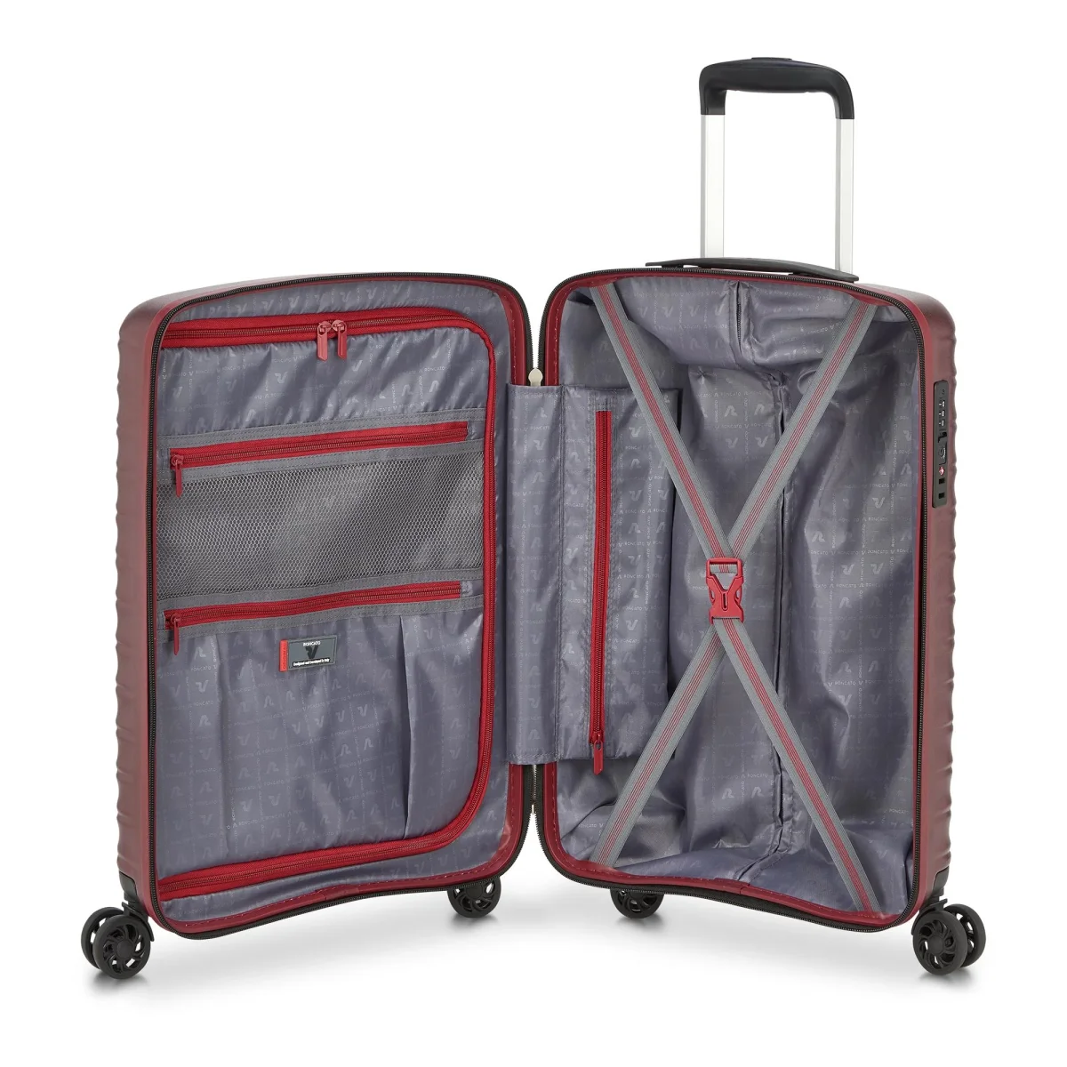 Trolley Cabina Gratuito a Bordo Easyjet 45x36x20 cm Gratuito a Bordo Wave Red Roncato - immagine 3