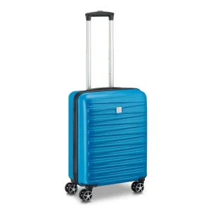 Trolley Cabina Houston 4 Ruote Azzurro 55 cm