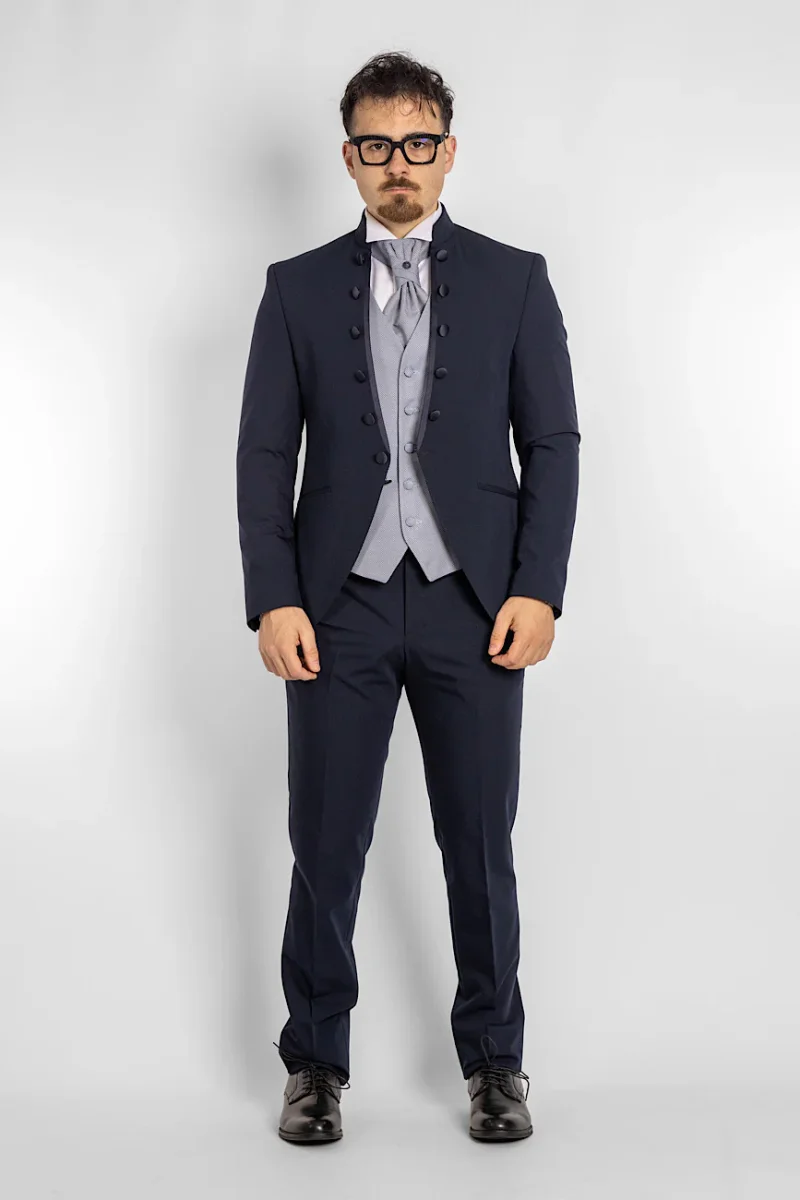 Abito Collo Coreana Classic 705 | Blu - immagine 5