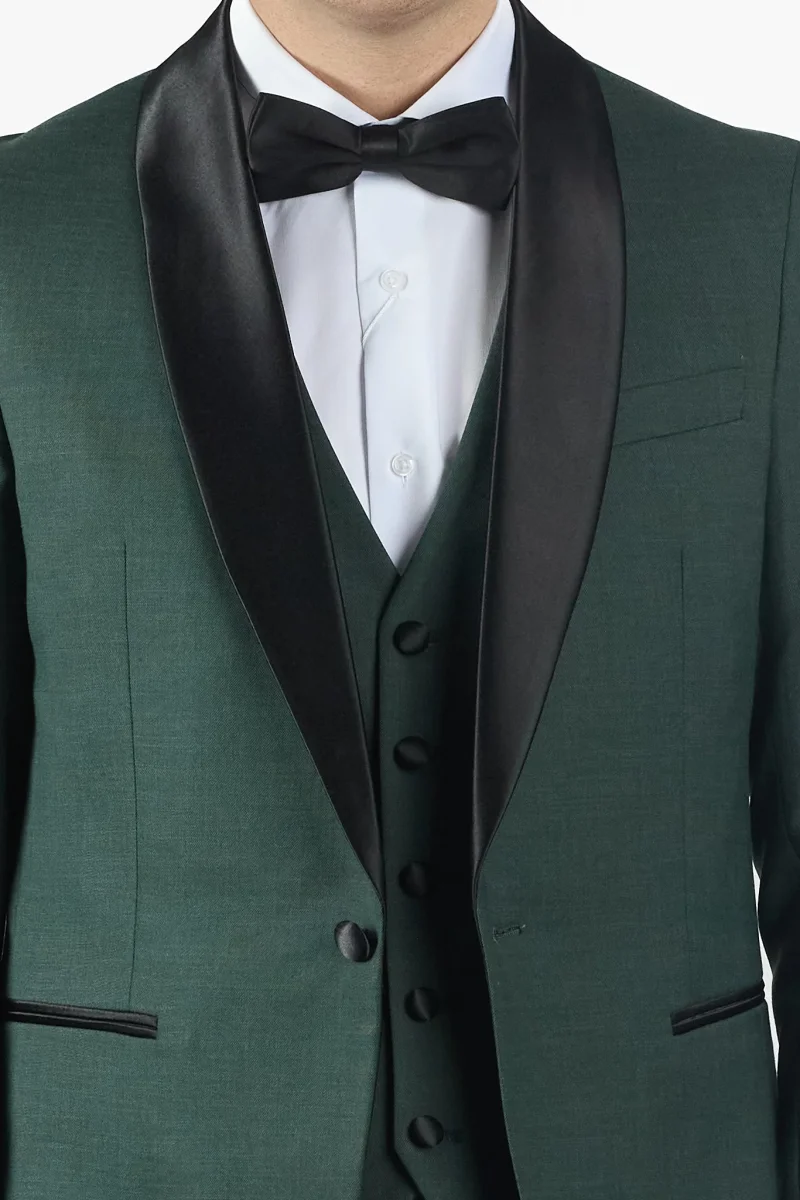 Smoking Basic con Gilet | Verde - immagine 4