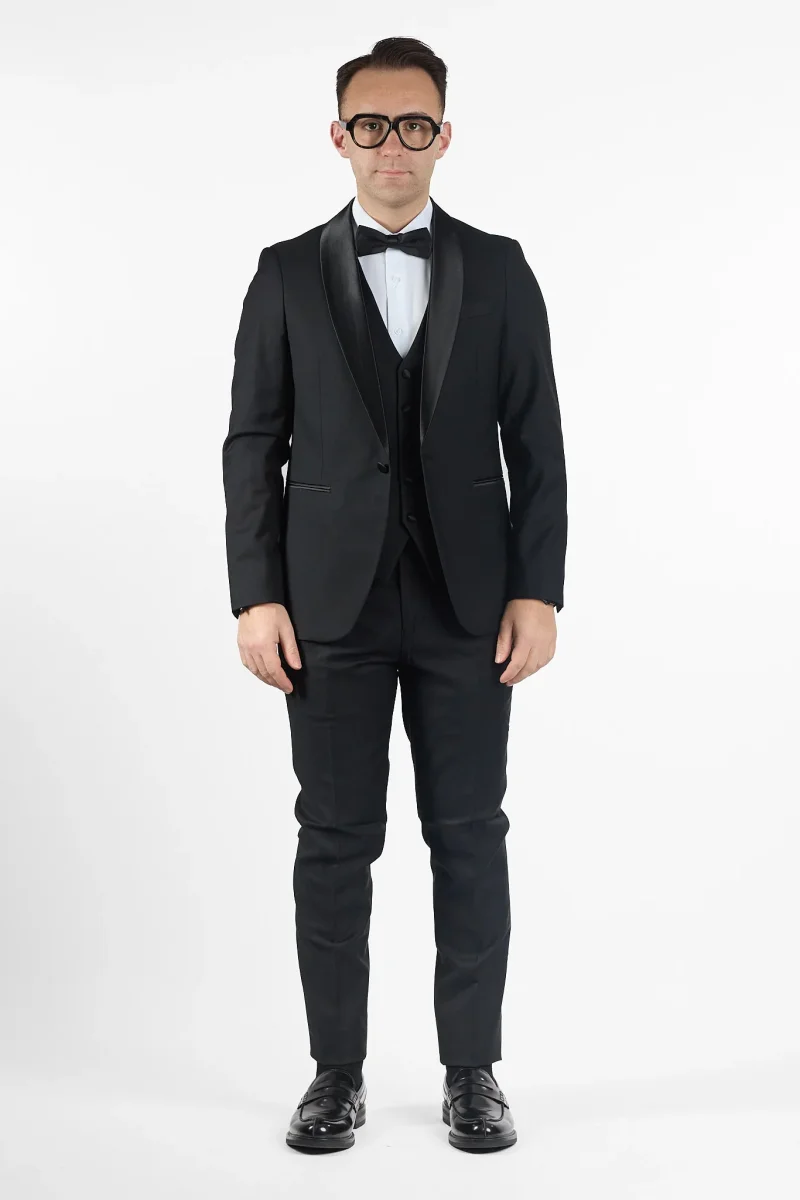 Smoking Basic con Gilet | Nero - immagine 5