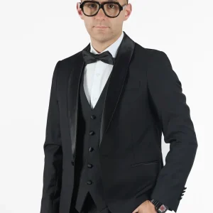 Smoking Basic con Gilet | Nero