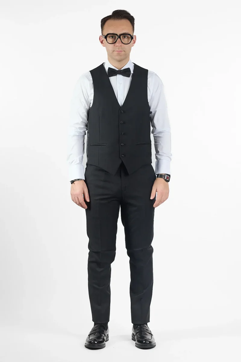 Smoking Basic con Gilet | Nero - immagine 6