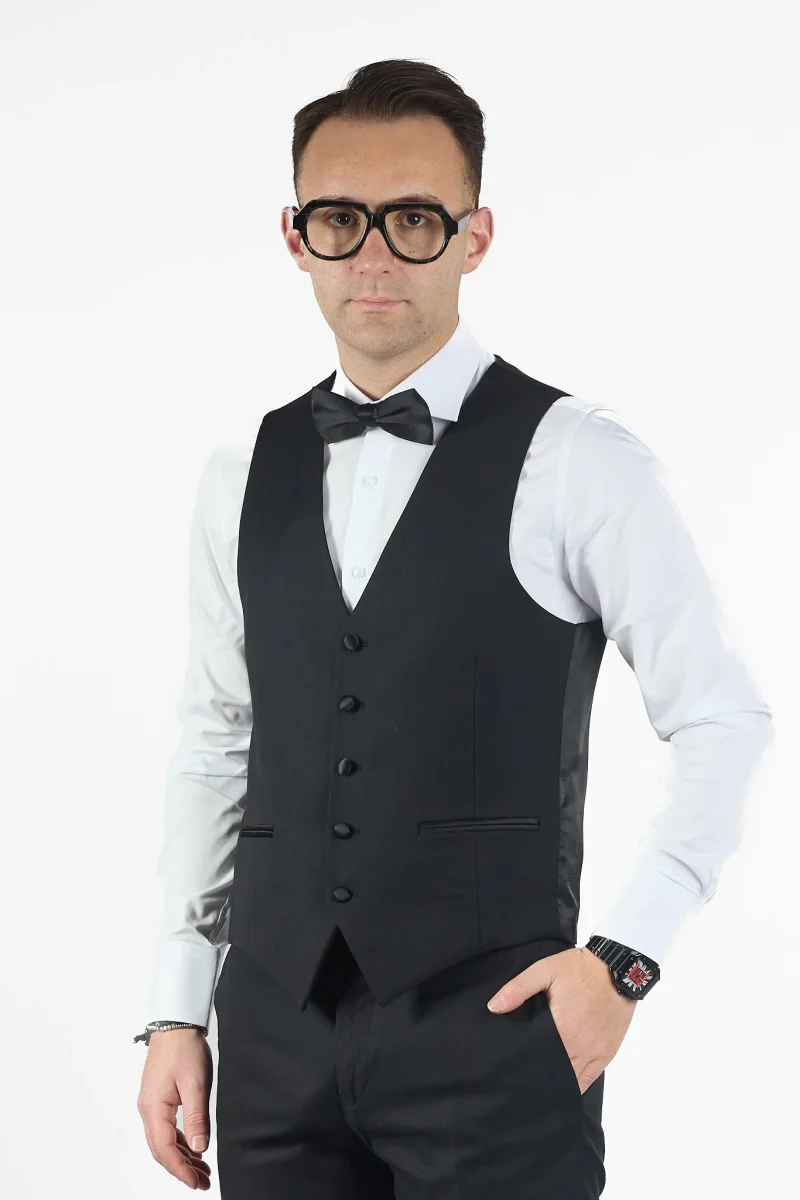 Smoking Basic con Gilet | Nero - immagine 7