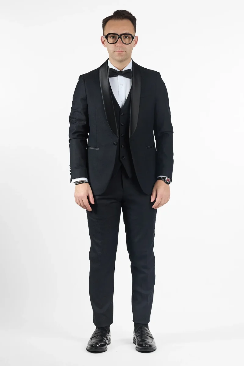 Smoking Luxury con Gilet | Nero - immagine 5