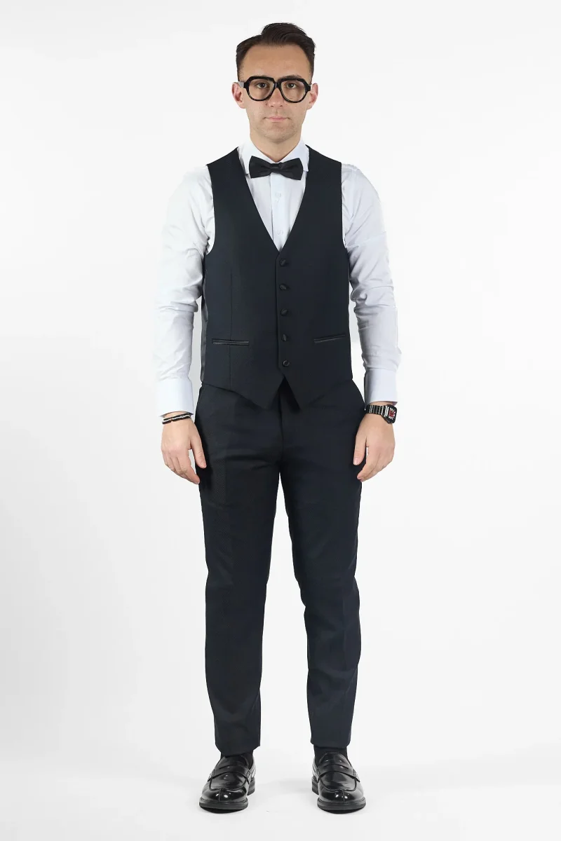 Smoking Luxury con Gilet | Nero - immagine 6