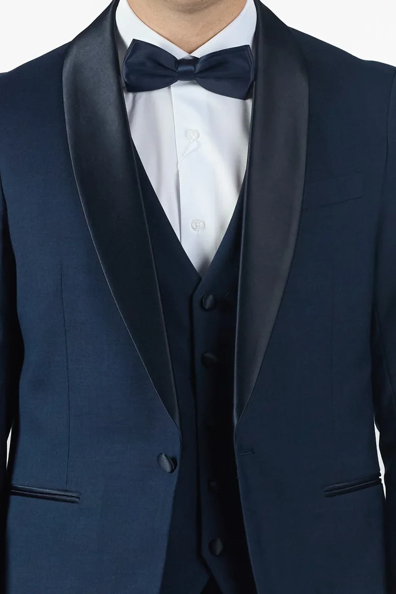 Smoking Basic con Gilet | Blu Scuro - immagine 4