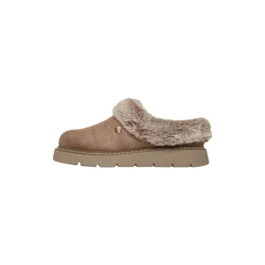 Pantofole con pelliccia SKECHERS - Keepsakes lite COZY BLEND 114762/TPE Donna