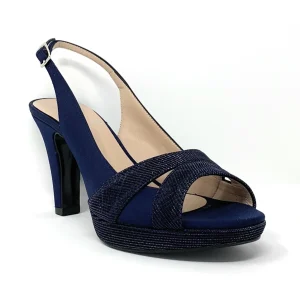 Sandalo col tacco JOEL 2094 SATIN BLU 20 IC NOTTE DONNA