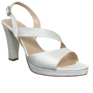 Sandalo col tacco Danira RACHELE RASO PANNA Sposa donna