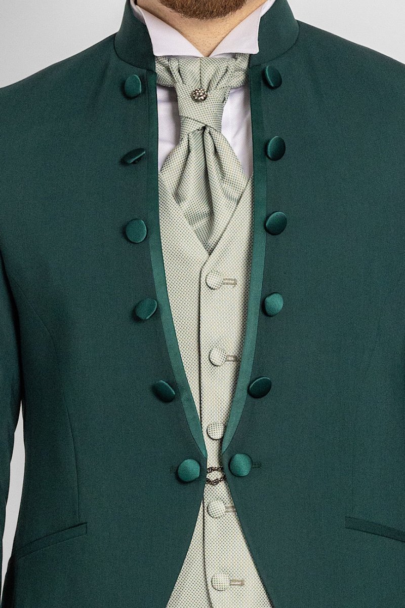 Abito Collo Coreana Classic 705 | Verde Smeraldo - immagine 8