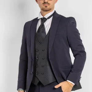 Abito Petto a Lancia Satinato 767 | Blu