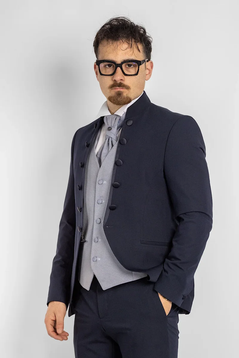 Abito Collo Coreana Classic 705 | Blu - immagine 2