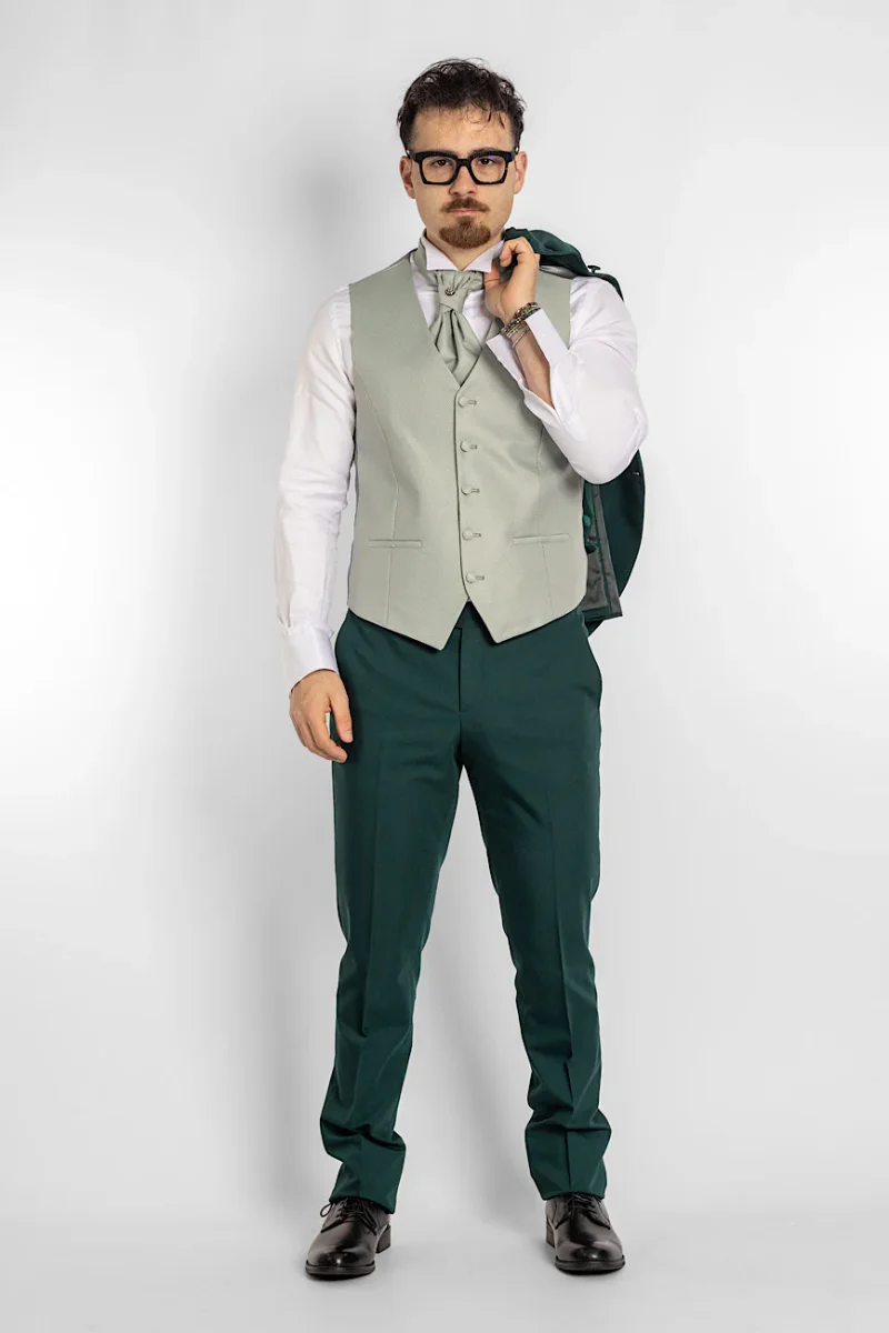 Abito Collo Coreana Classic 705 | Verde Smeraldo - immagine 6