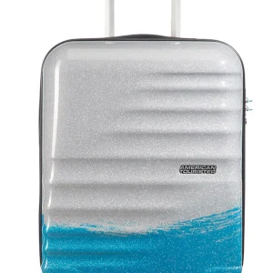 Bagaglio A Mano Wavebreaker American Tourister Brushed Blue spinner 55/20