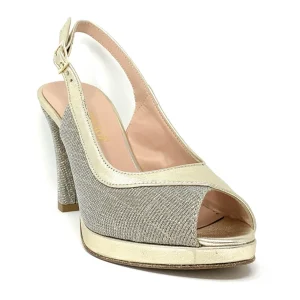 Sandalo col tacco VERNISSAGE 21651 LAMY PLATINO donna