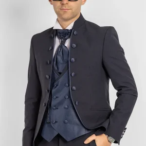 Abito Collo Coreana Classic 741 | Blu