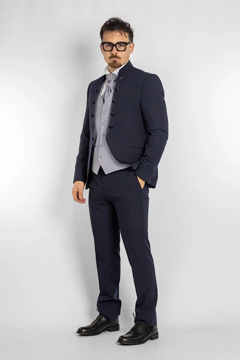 Abito Collo Coreana Classic 705 | Blu - immagine 4