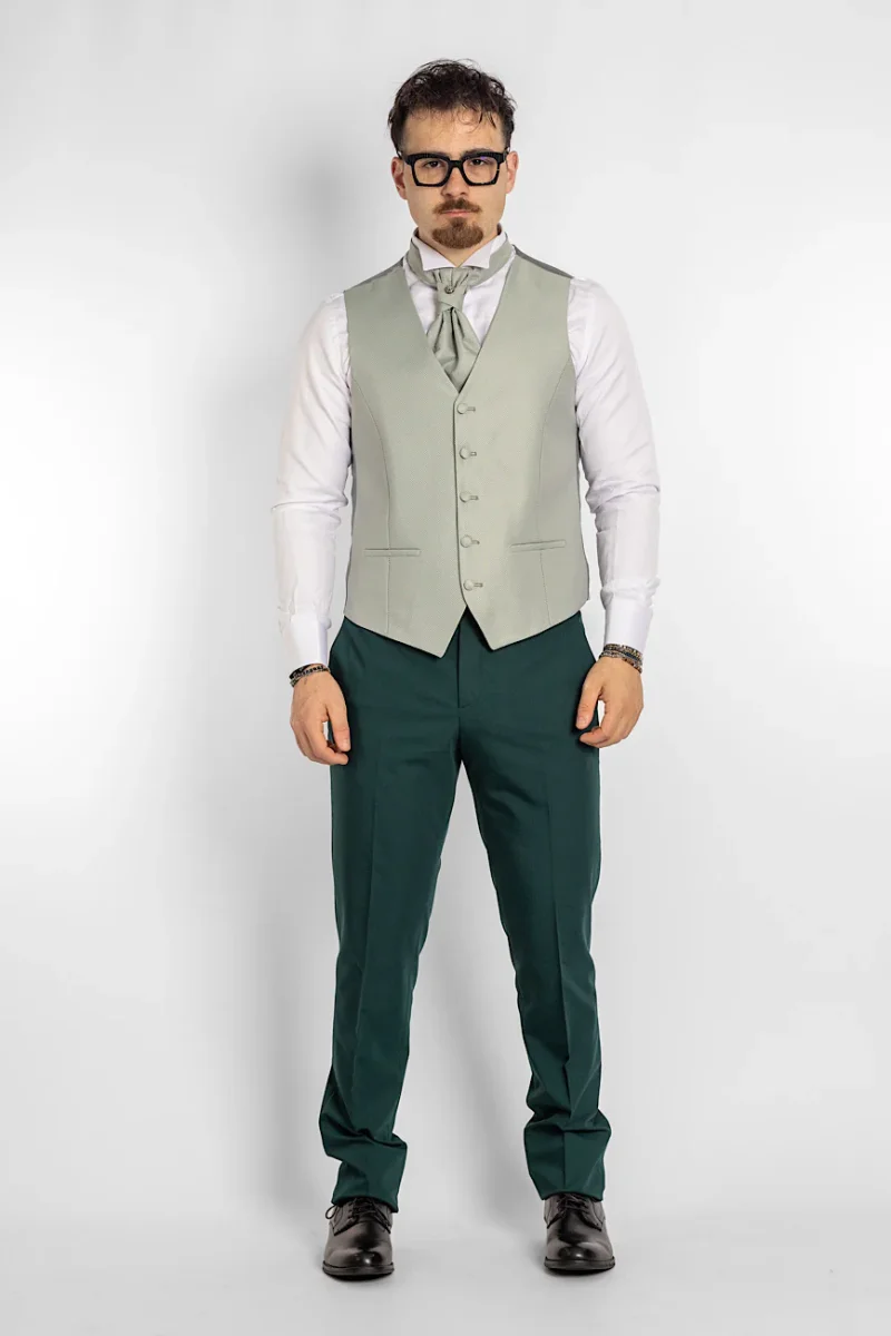 Abito Collo Coreana Classic 705 | Verde Smeraldo - immagine 7