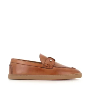 Christian Louboutin Slip-on Chambeliboat Flat Marrone Uomo