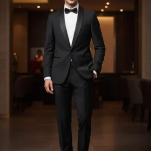 Abito completo giacca e pantalone smoking nero