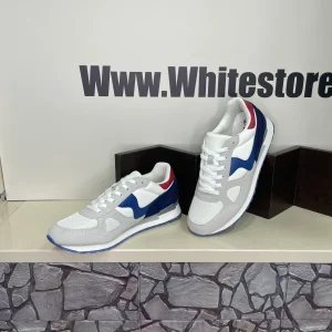 Scarpe Derby colore Bianco/Blu