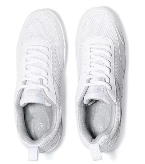 Scarpe Basculanti Bianco Modello Rio in Eco Pelle e Tessuto Con Lacci - immagine 6