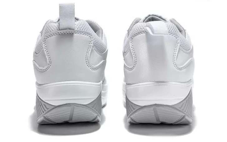 Scarpe Basculanti Bianco Modello Rio in Eco Pelle e Tessuto Con Lacci - immagine 4