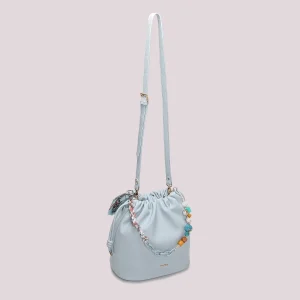 Borsa a Spalla Con Foulard Celeste