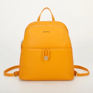 Zaino Con Bottone Arancio