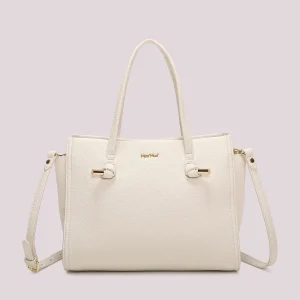 Borsa a Mano Con nodini Panna