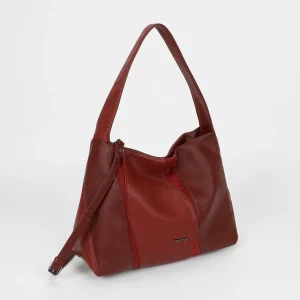 Borsa a Spalla Patchwork Burgundy