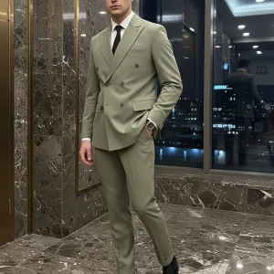 Abito doppio petto verde