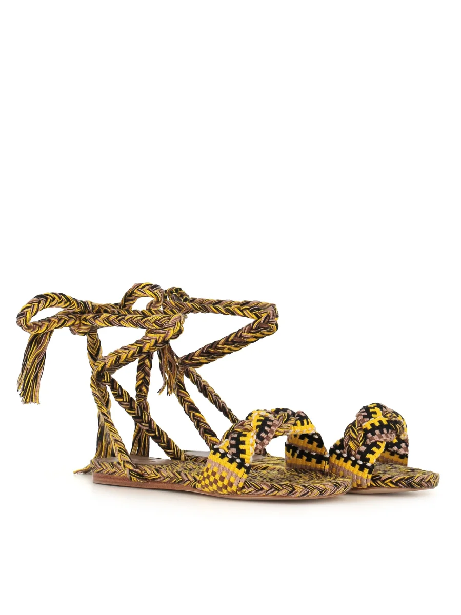 Amambaih Sandalo Paula Giallo Donna