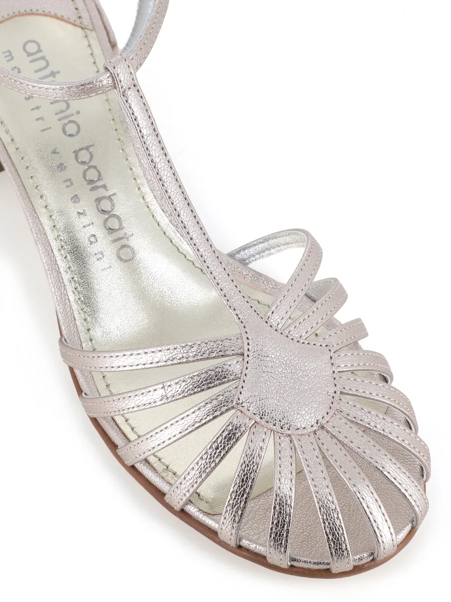 Antonio Barbato Maestri Veneziani Sandalo 2660 Platino Donna - immagine 6