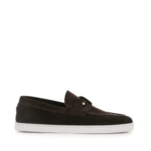 Christian Louboutin Slip-on Chambeliboat Flat Marrone Uomo