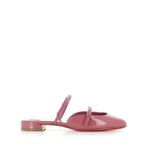 Christian Louboutin Sandalo Jane Nina Flat Patent Viola Donna