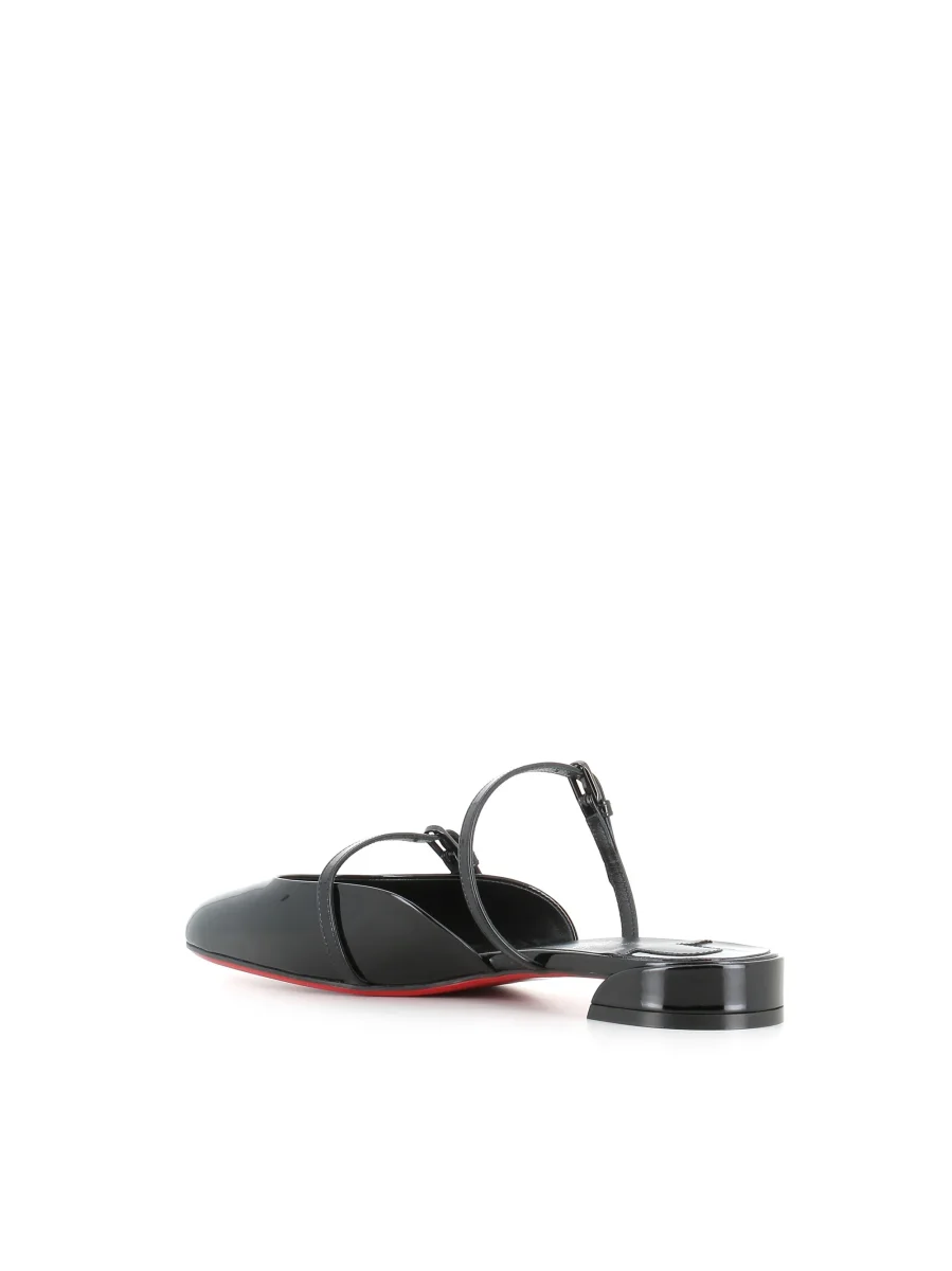 Christian Louboutin Sandalo Jane Nina Flat Patent Nero Donna - immagine 5