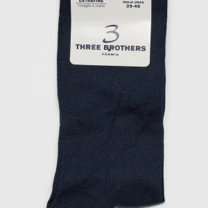 3 Calze Lunghe | Filo Di Scozia - Rimagliato a Mano | Blu