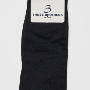 3 Calze Corte | Filo Di Scozia - Rimagliato a Mano | Nero