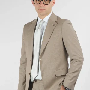 Abito Due Bottoni Tramato Nex | Sabbia