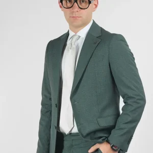 Abito Due Bottoni Tramato Nex | Verde